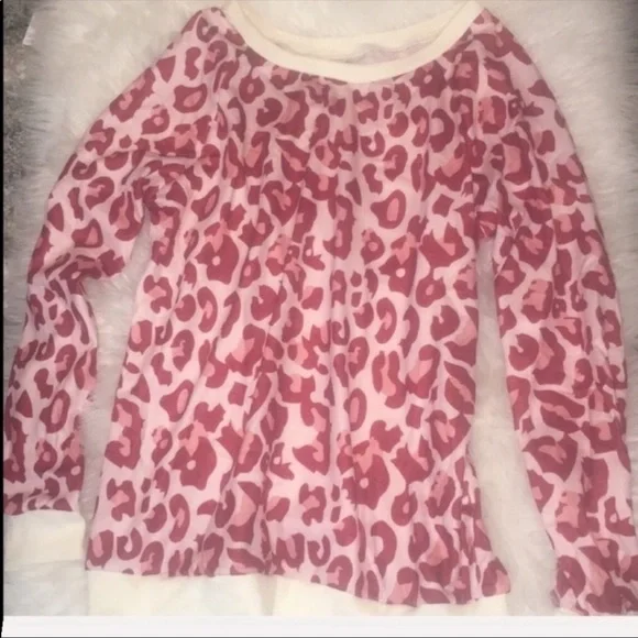 Ravens Red Leopard Crewneck Top - Picture 3 of 6